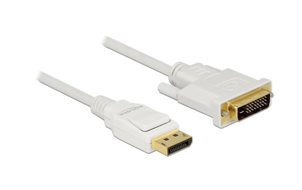 Delock DisplayPort - DVI-D Kabel, 2m weiss, Auflösung bis 1920 x 1200 @ 60 Hz