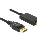 Delock DisplayPort - HDMI Kabel, 2m Schwarz, Auflösung 3840x2160@30 Hz, passiv
