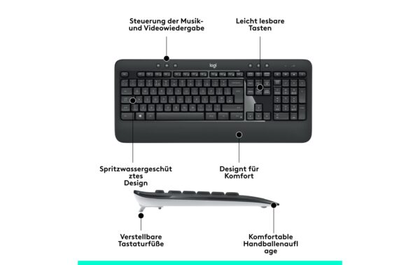 Logitech MK540 wireless Desktop USB 2.4GHz,