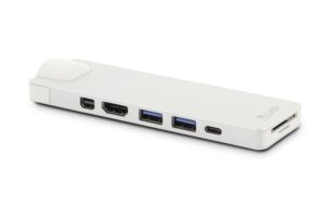 LMP USB Docking Station, HDMI, miniDP, Ethernet, 2x USB3.0, SD/microSD, silber