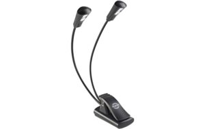 K&M 12244 Notenpultleuchte LED FlexLight schwarz, Netz- oder Batteriebetrieb