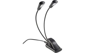 K&M 12245 Notenpultleuchte LED FlexLight schwarz, Netz- oder Batteriebetrieb