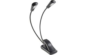 K&M 12246 Notenpultleuchte LED FlexLight schwarz, Netz- oder Batteriebetrieb