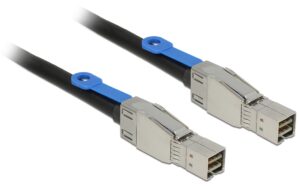 Delock SAS Kabel: SFF8644-SFF8644, 2m externes Kabel, HD Mini-SAS auf Mini-SAS