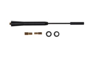 Universal Antennenstab Alu-Design schwarz 16 cm, mit Adapter M5 und M6,
