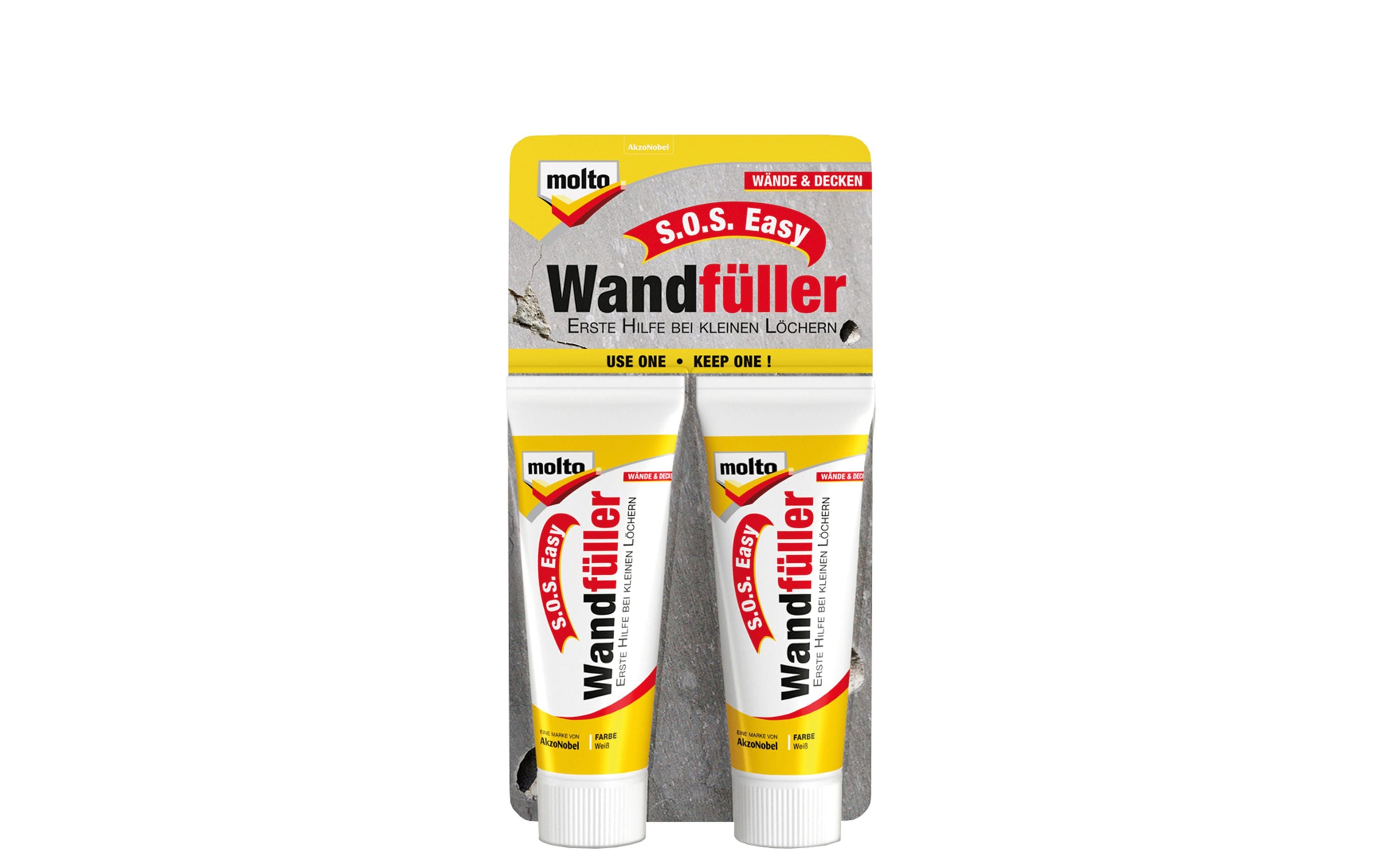 Molto Wandfüller SOS Easy weiss Wände und Decken innen Blister à 2 x 20 ml kaufen Schweiz | Mediatech.ch