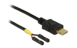 USB Stromkabel USB-C zu 2x Postenbuchse 30cm
