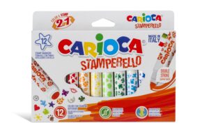 Carioca Fasermaler inkl. Stempel Stamperell 12er Pack