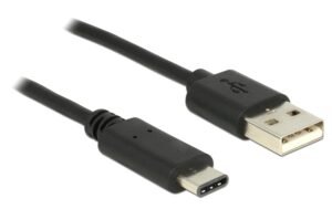 Delock USB2.0-Kabel A-TypC: 50cm, schwarz max. 480Mbps, Typ-C kaufen | Mediatech.ch