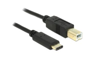 723491 - Mediatech USB2.0-Kabel TypC - B : 50cm, schwarz max. 480Mbps, Typ-C