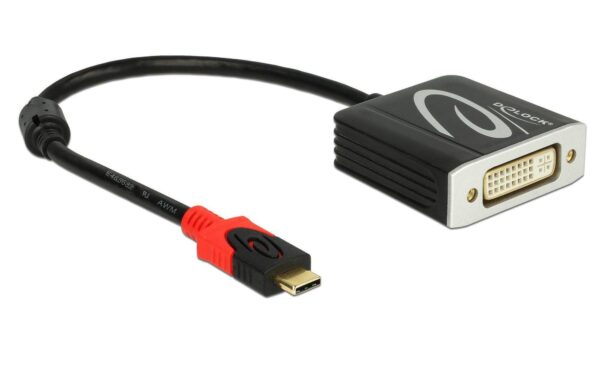 Delock Monitoradapter USB Typ-C zu DVI 4K bis 30Hz, schwarz, DP Alternate Mode kaufen | Mediatech.ch