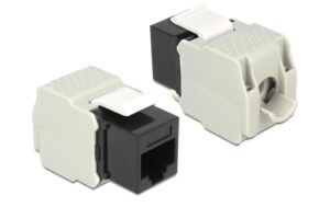 Delock Keystone Modul Cat.6, UTP, schwarz extern: RJ45 Buchse, Intern LSA Leiste
