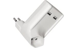 STEFFEN USB Zwischenstecker, 2xUSB 2.1A drehbar 270°, weiss kaufen Schweiz | Mediatech.ch