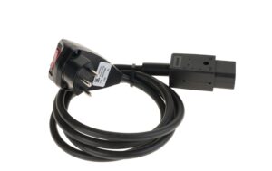 STEFFEN Adapterkabel T12-C19, 1.5m, schwarz H05VV-F 3G 1.5mm², mit Resetstecker