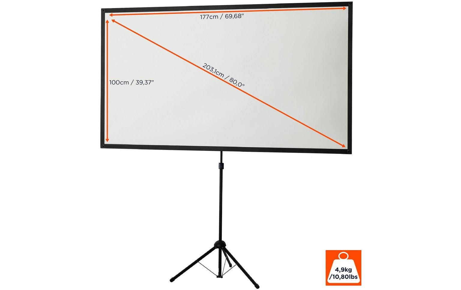 726261_5 - Mediatech Celexon Ultra-Lightweight Stativ 16:9 Leinwand 177x100cm