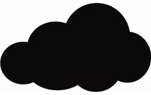Securit Kreidetafel Silhouette Klett Wolke inkl. 1 weisser Kreidestift, 27.3x47cm