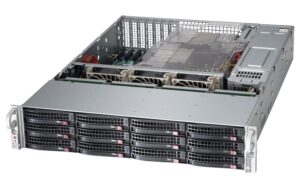 Supermicro SC826BE1C4-R1K23LPB: 19 Gehäuse 12x SAS3 Hotswap Bays, 1200W Redundant NT