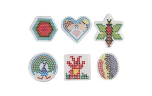 Creativ Company Steckplatten-Set Medium 6 Stück, geometrische Figuren