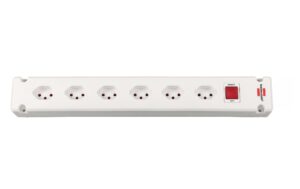 Brennenstuhl Bremounta Steckdosenleiste 6xT13, mit Schalter, weiss, ohne Kabel
