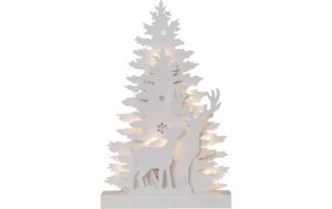 Star Trading LED Dekolicht Wald Fauna weiss 10 LED, Bat: 2xAA, BxH:28x44cm