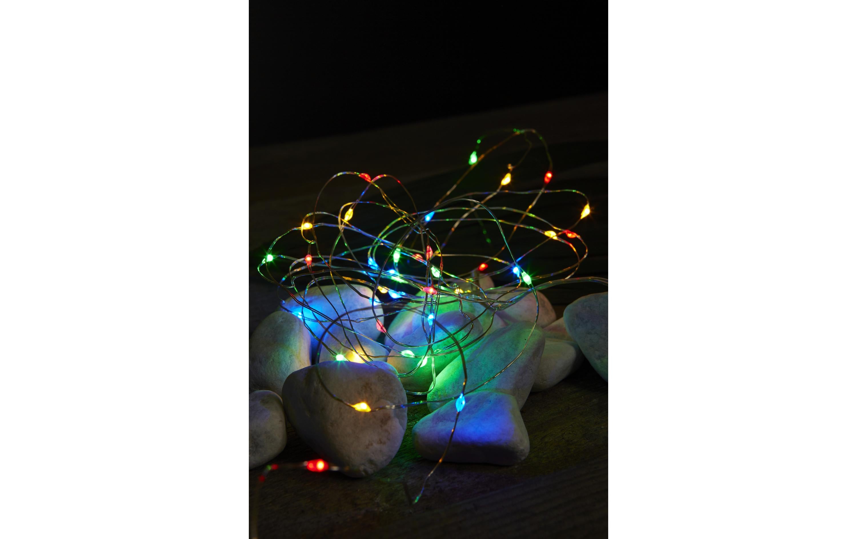 Star Trading LED-Angel Hair, 40 LED, Bat: 3xAA m Timer, multicol/silber kaufen Schweiz | Mediatech.ch