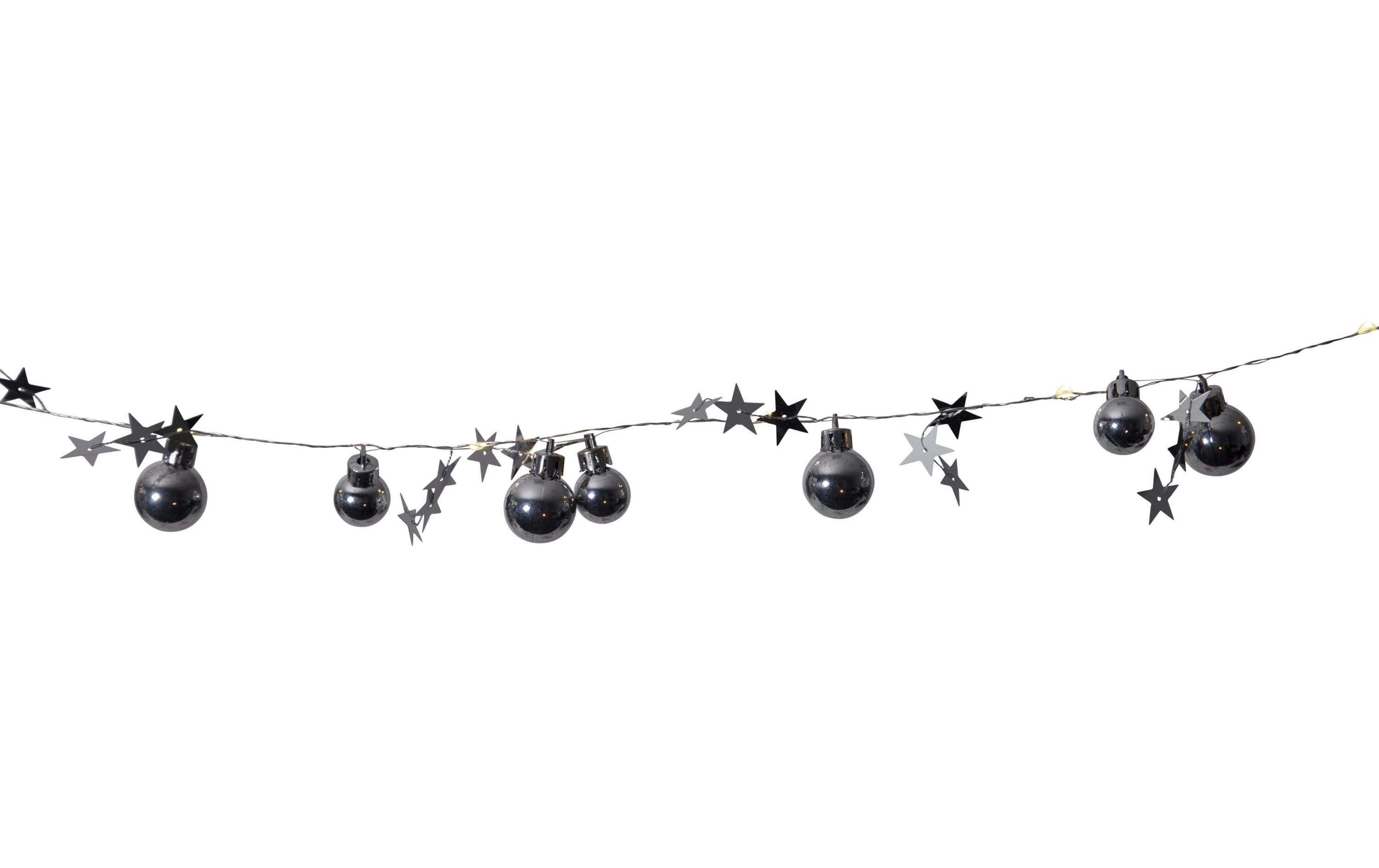 748005_2 - Mediatech Star Trading LED Lichterkette Stern silber 10 LED, Bat: 3xAA m Timer, Zul 50cm L:90cm