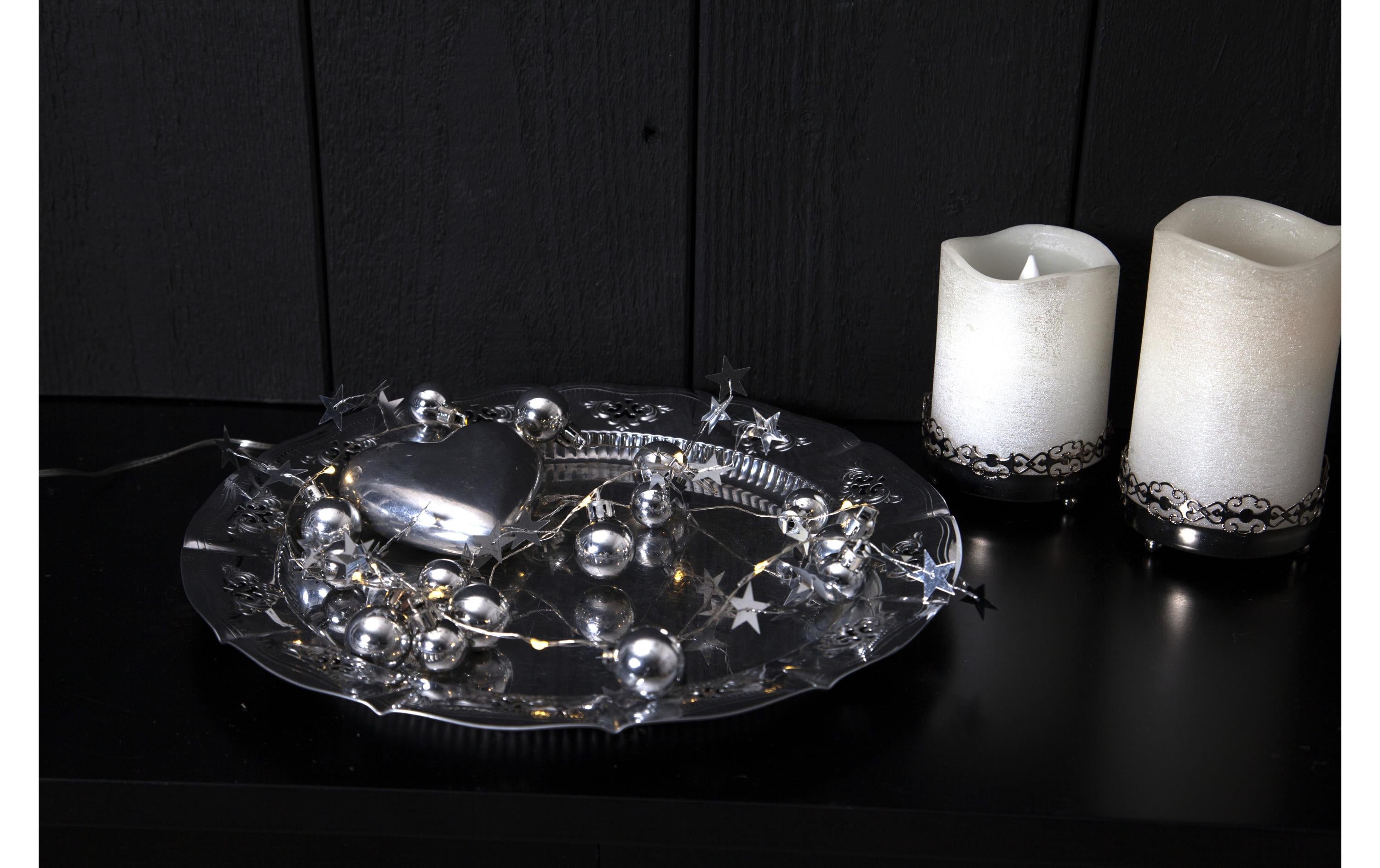 748005_4 - Mediatech Star Trading LED Lichterkette Stern silber 10 LED, Bat: 3xAA m Timer, Zul 50cm L:90cm