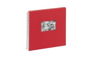 Pagna Spiralalbum Stoffeinband 310x320mm rot, 40 Seiten