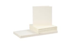 Creativ Company Karten 220 g/m2 und Couvert creme, 50 Stück, 15 x 15 cm