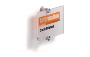 Durable Türschild Crystal Sign transparent Grösse: 148 x 105mm