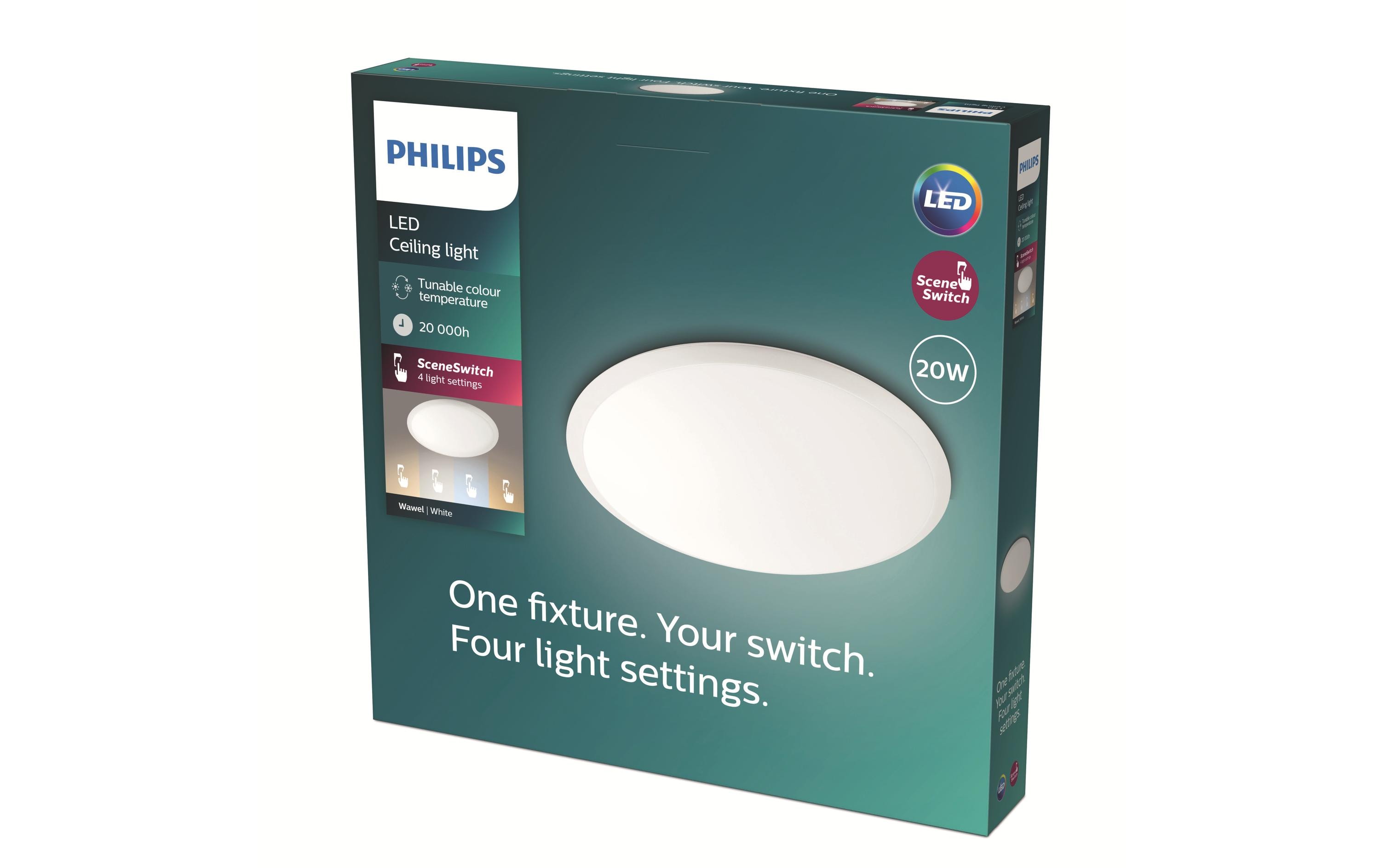 751079_1 - Mediatech Philips Wawel LED Deckenleuchte 31822/31/P5, 20W, LED, 2000lm, SceneSwitch