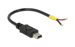 Delock USB Mini-B Kabel - 2Pol Strom, 10cm USB Mini-B Stecker auf offene Kabelende kaufen Schweiz | Mediatech.ch