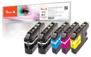 Peach Tinte Brother LC-121 MultiPack+ 2x13ml, 3x 8ml, 5x 300 Seiten