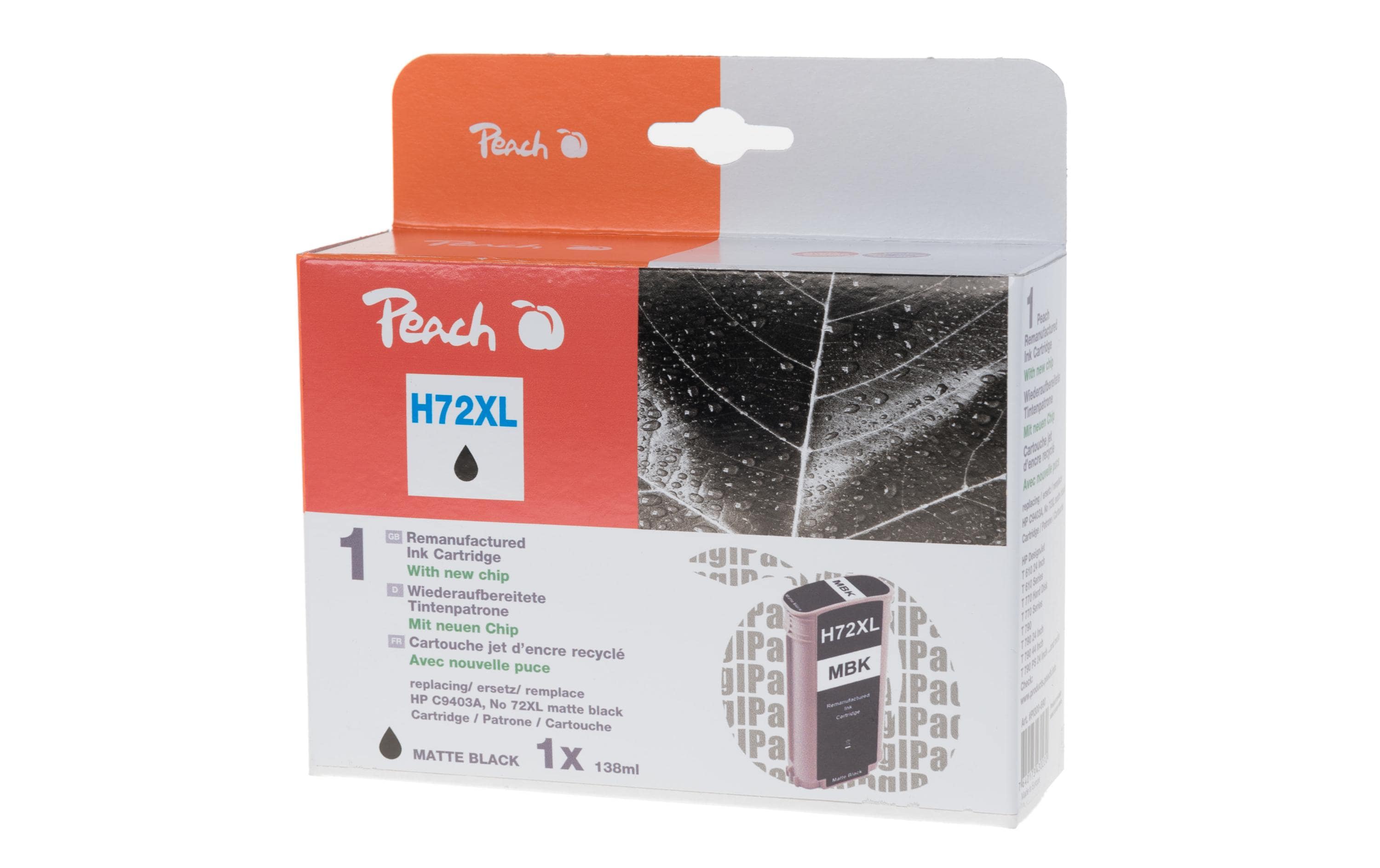 754595 - Mediatech Peach Tinte HP C9403A, 72XL black Plottertinte, 138ml kaufen Schweiz | Mediatech.ch
