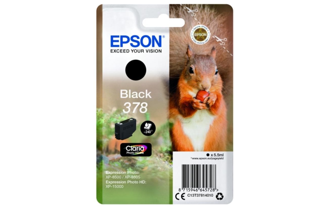 Tinte Epson C13T37814010 Photo Black 378 240 Seiten, 5,5ml, zu XP-8500/15000
