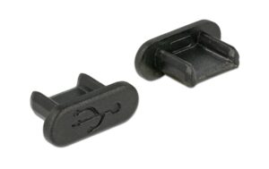 758320 - Mediatech Delock USB-Micro-B Port Staubschutz,10Stück Schutz von USB-Ports, schwarz, ohne Griff
