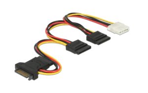 Delock SATA zu 3xSATA & 1xMolex Stromadapter 20cm, unterstützt 5 und 12 Volt kaufen | Mediatech.ch
