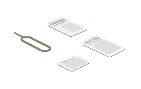 Delock 4 in 1 SIM Kartenadapter im Set nano-, mikro- und standard