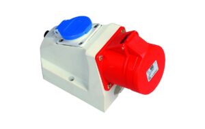 STEFFEN Kombi-Wandsteckdose T23 + CEE 32A vernickelt, weiss
