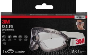 3M Vollsichtschutzbrille, grau für Elektrowerkzeugarbeiten, 1 Stück