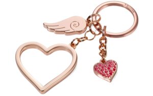 TROIKA Schlüsselanhänger Love in the Air rosegold glänzend