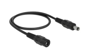 Delock 5.5/2.1 DC Stromkabel Verlängerung, 50cm DC Hochsteckerstromkabel, max 24V, 5A kaufen | Mediatech.ch