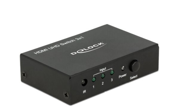 779333 - Mediatech Delock 3 Port HDMI Switch, aktiv verstärkt Manuel+Fernbedienung, 3840x2160@60Hz kaufen Schweiz | Mediatech.ch