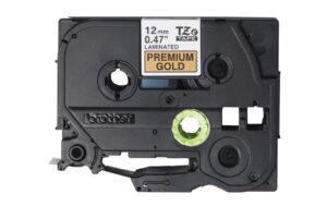 Brother P-touch Schriftband TZE-PR831 schwarz auf premium gold, 12mm