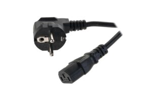 782123 - Mediatech Diggelmann Netzkabel International Schuko 90° - C13 1.0 m, schwarz, 3x 0.75mm2 H05VV-F 3G kaufen | Mediatech.ch