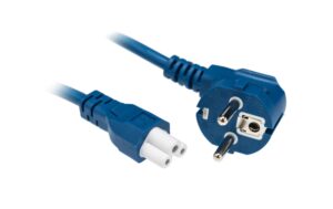 Netzkabel International Schuko 90° - C5 2.0 m, blau, 3x 1.00 mm2 H05VV-F 3G