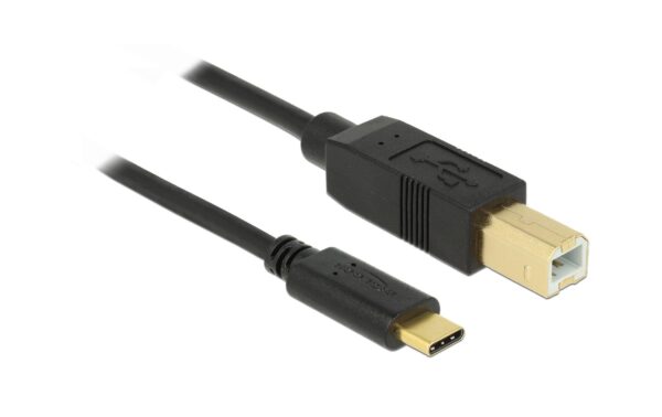 783508 - Mediatech Delock USB2.0-Kabel TypC-B: 3m, schwarz max. 480Mbps, Typ-C auf B kaufen | Mediatech.ch