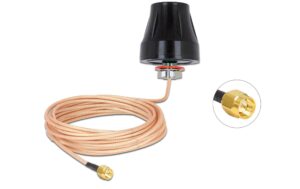 Delock LTE/HSPA/GSM Antenne, SMA-Stecker, schwarz 2dBi Gewinn, Outdoor Rundstrahl, 5m Kabel kaufen | Mediatech.ch