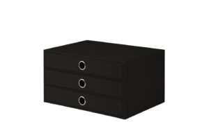 Rössler S.O.H.O. 3er Schubladenbox schwarz A4, 25x34.3x18.5cm