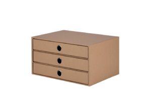 Rössler S.O.H.O. 3er Schubladenbox kraft A4, 25x34.3x18.5cm